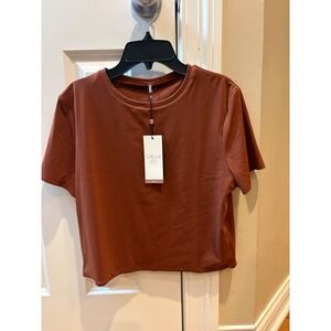 CALIA Women's Inspire Lite Short Sleeve Top, Red Brown, XL, New with Tags $58